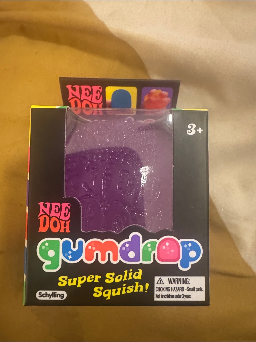 NeeDoh Gumdrop Super Solid Squish! Purple Sensory Toy